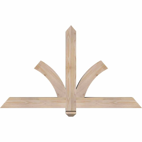 Ekena Millwork Redmond Smooth Timber Gable Bracket, Douglas Fir, 48"W x 28"H x 3 1/2"D x 3 1/2"F, 14/12 Pitch GBW048X28X0404RED00SDF - main